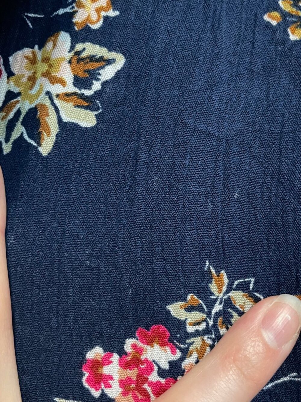 TORRID 2 Plus Size Floral Crochet Gauze Tank Navy Blue Pink Brown Boho Blouse 2X - Picture 14 of 16